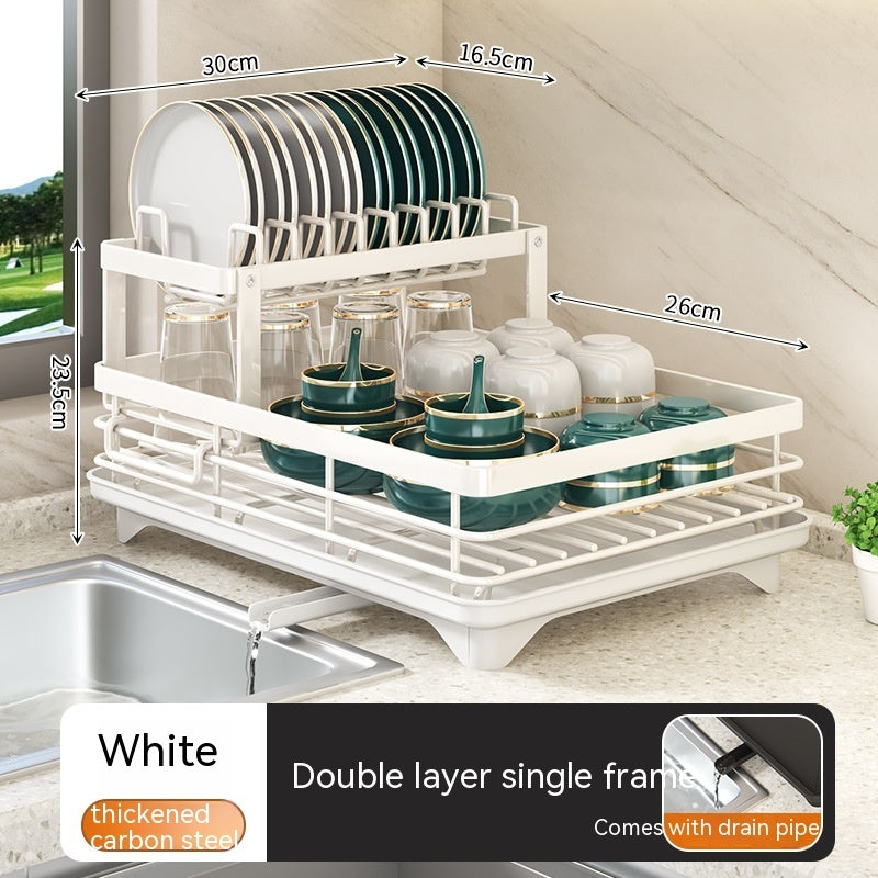 Kitchen Dish Storage Rack For Household Organization And Drying