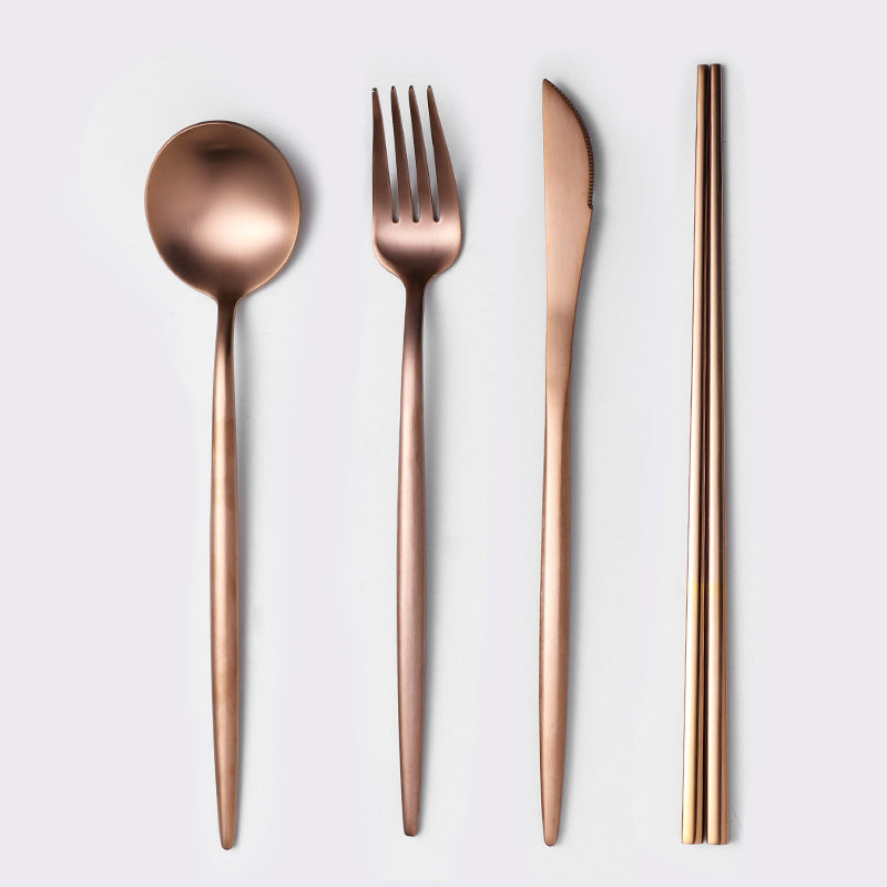 Stainless Steel Cutlery Spoon Set Household Dining Utensils