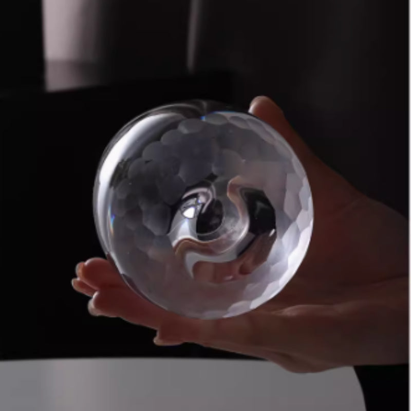 Hand Carved Crystal Glass For Elegant Beverage Serving