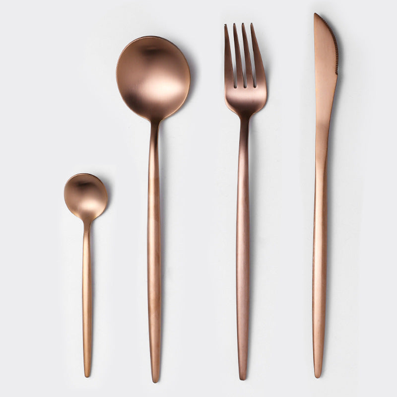 Stainless Steel Cutlery Spoon Set Household Dining Utensils