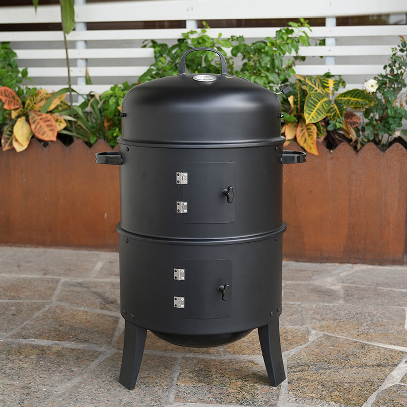 3 In 1 Outdoor Smoker And BBQ Grill For Cooking Use
