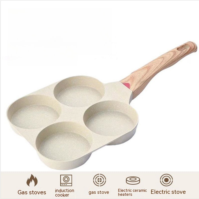 Aluminum Four Hole Frying Pan Nonstick Breakfast Pan