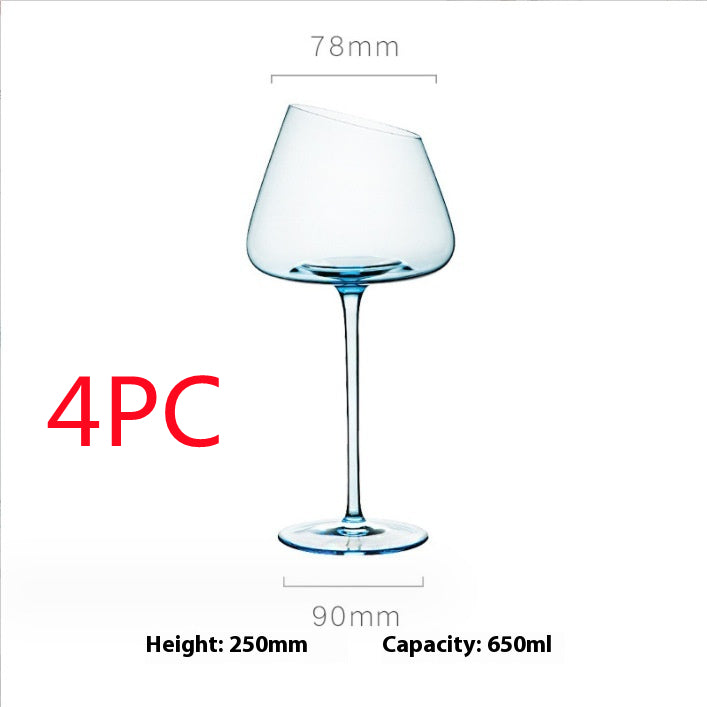Crystal Goblet In Klein Blue For Elegant Beverage Serving