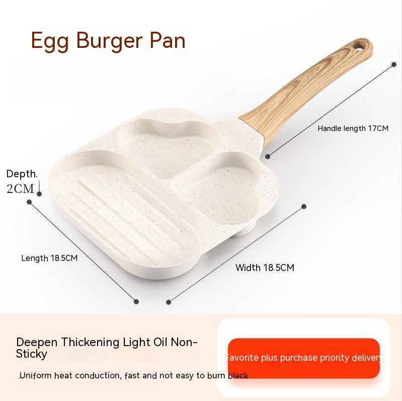 Aluminum Four Hole Frying Pan Nonstick Breakfast Pan