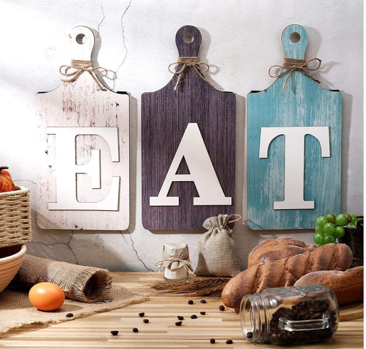 Wooden Farmhouse Kitchen Hanging Decoration Pendant For Home Decor