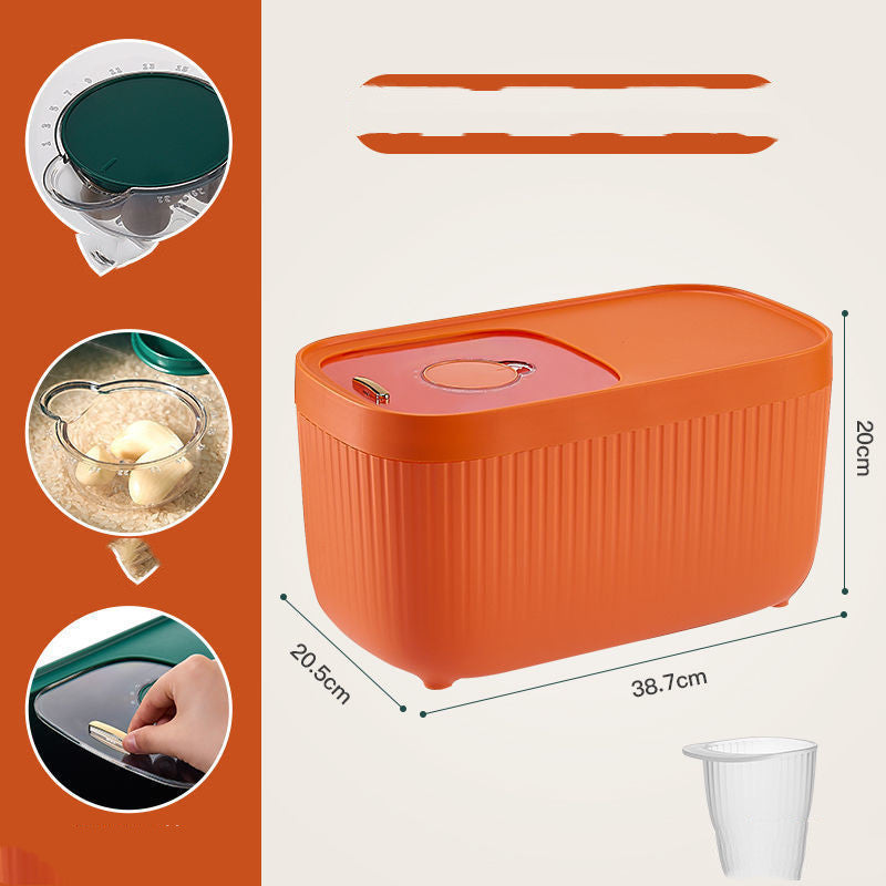 Kitchen Rice And Flour Storage Container With Secure Lid