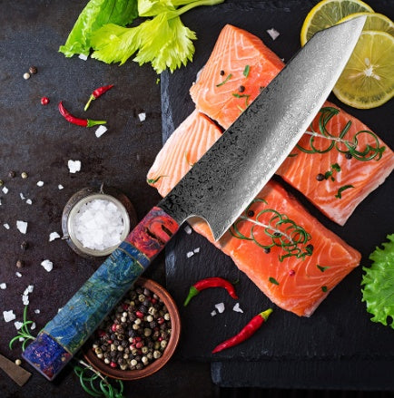 Patterned Kitchen Knife Decorative Stainless Steel Cooking Knife