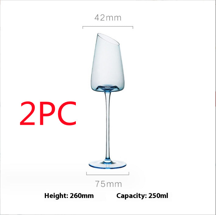 Crystal Goblet In Klein Blue For Elegant Beverage Serving