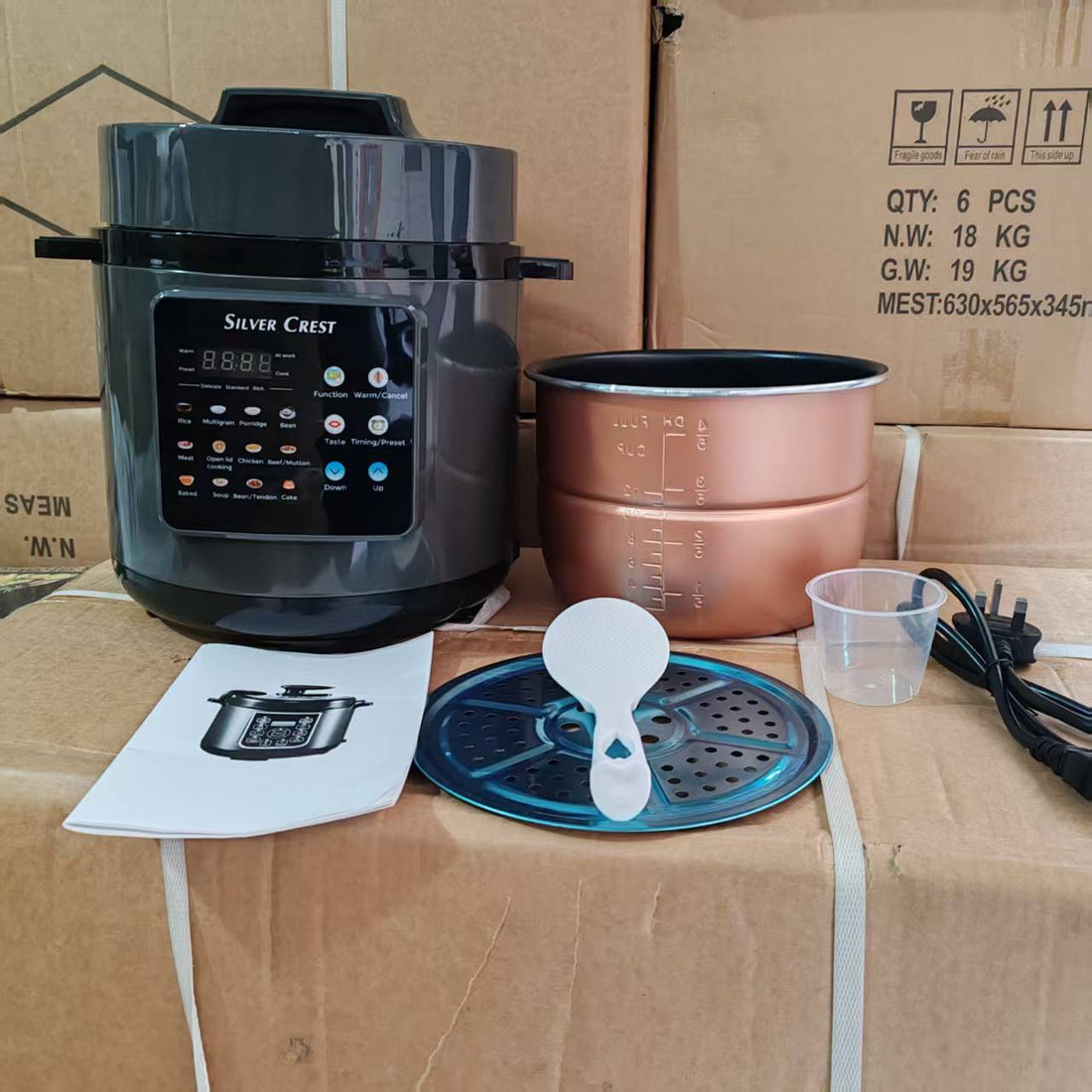6L Automatic Electric Pressure Cooker For Multifunctional Stew Cooking