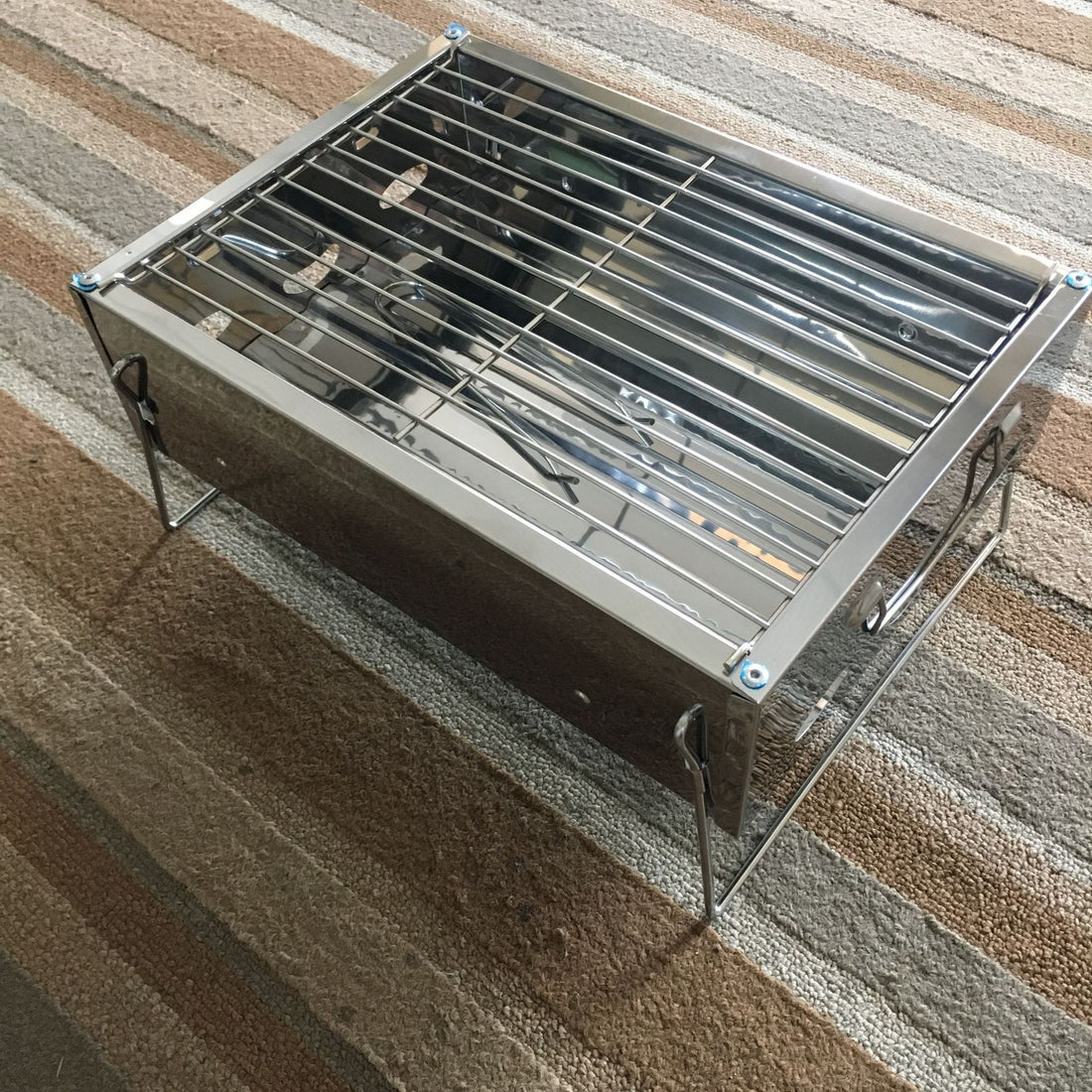 Portable Stainless Steel Charcoal BBQ Grill For Household Outdoor Use