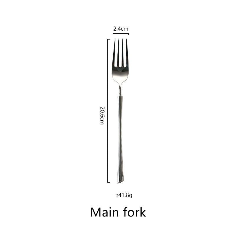 Silver Stainless Steel Western Cutlery Set Household Dining Set