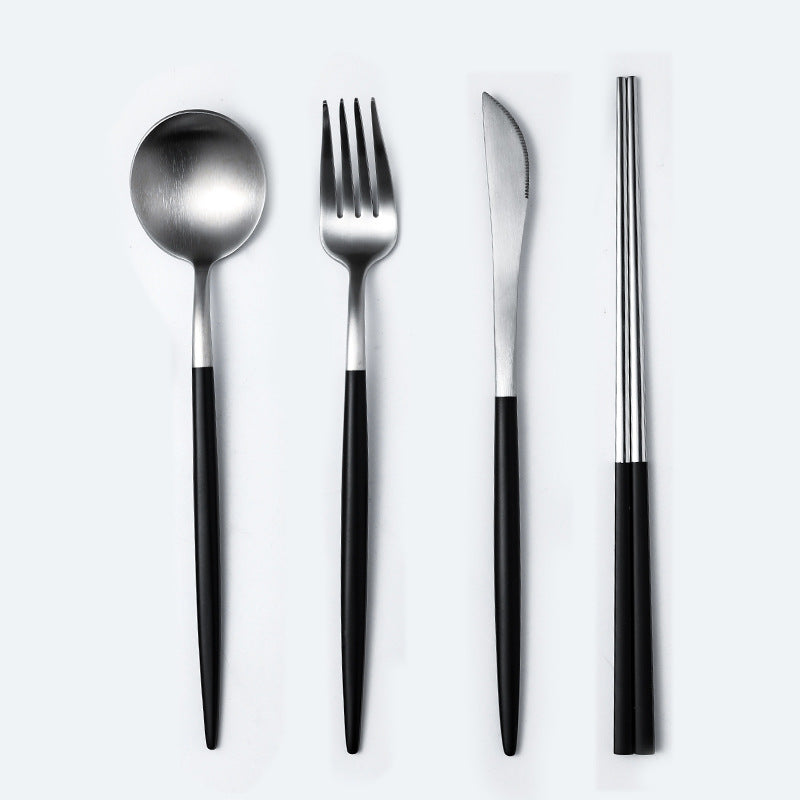 Stainless Steel Cutlery Spoon Set Household Dining Utensils