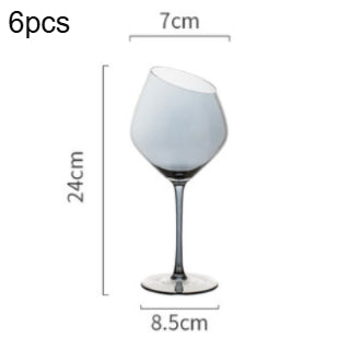 Crystal Oblique Mouth Goblet For Elegant Beverage Serving