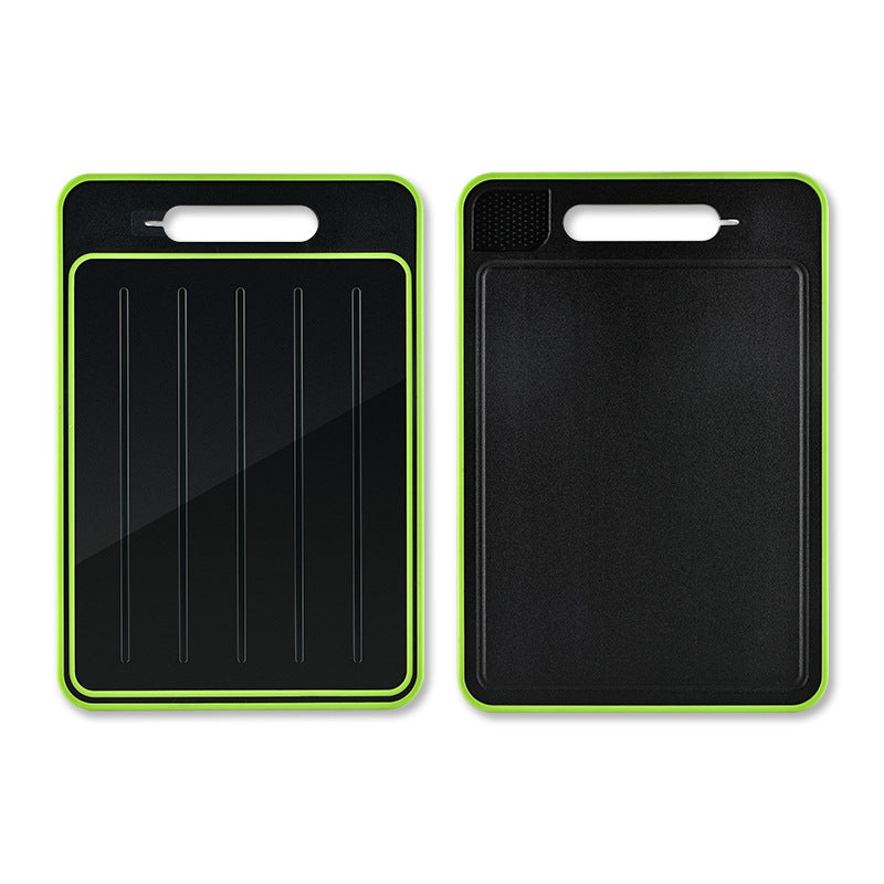 Double Sided Cutting Board With Defrosting And Knife Sharpener For Kitchen Use