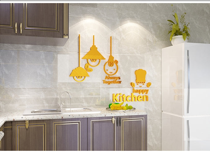 Cute Minimalist Kitchen Wall Sticker Decoration For Home Interiors