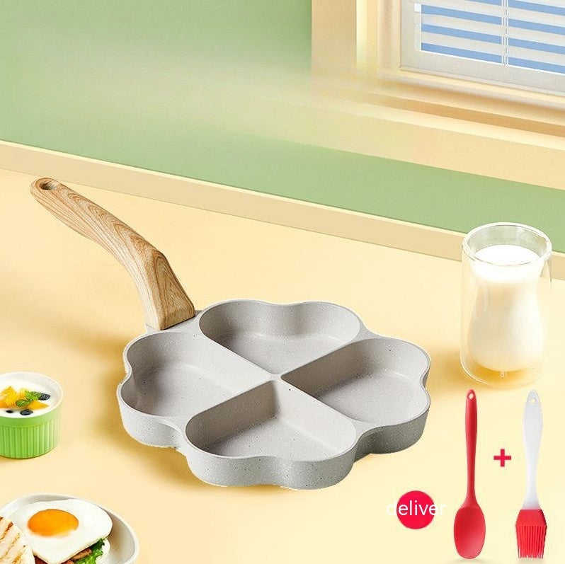 Aluminum Four Hole Frying Pan Nonstick Breakfast Pan