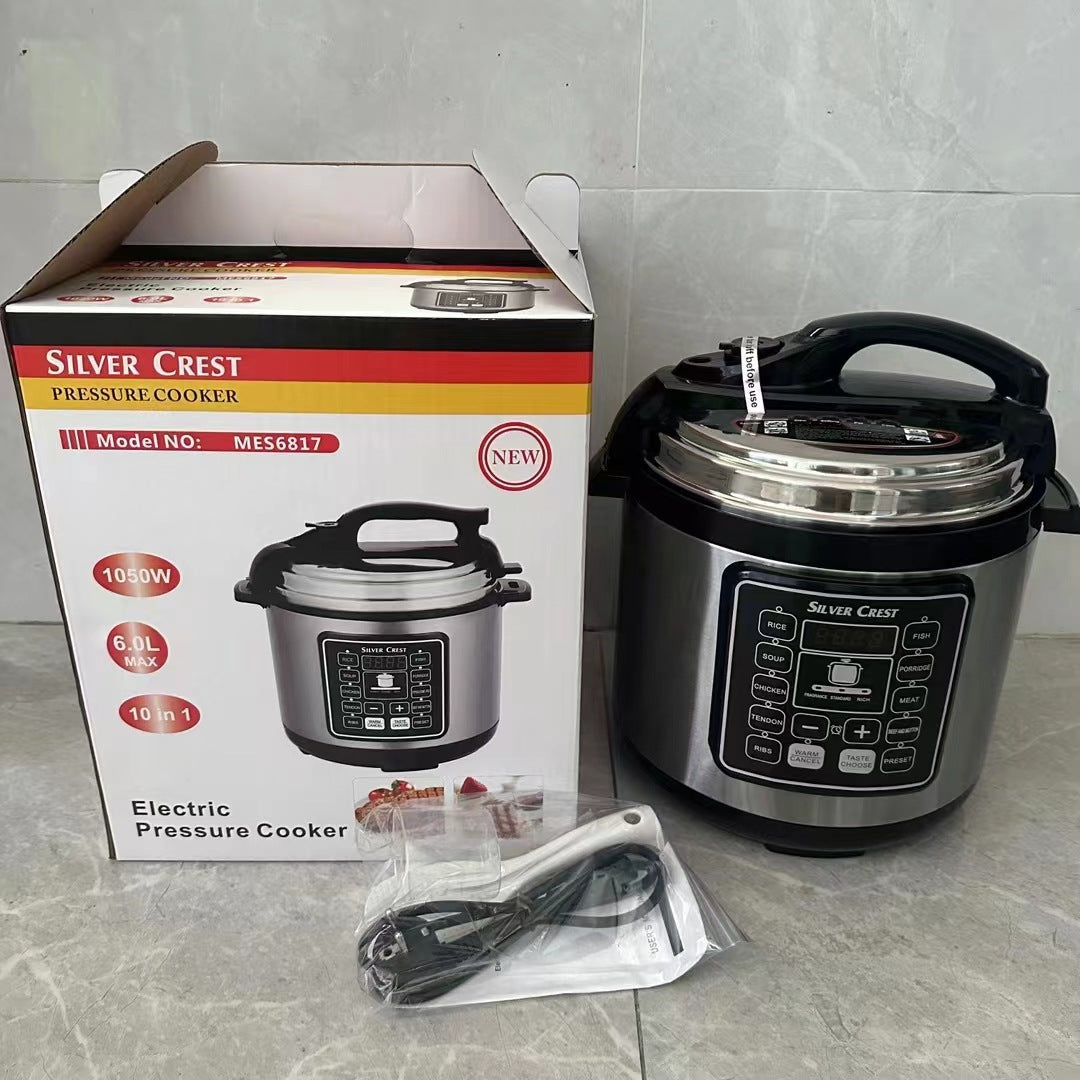 6L Automatic Electric Pressure Cooker For Multifunctional Stew Cooking
