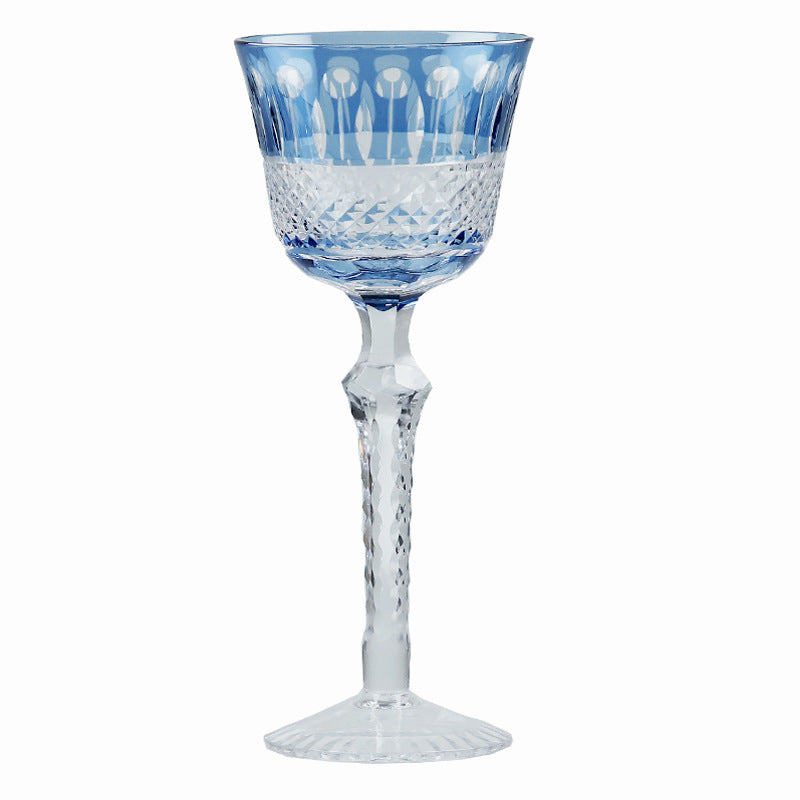Hand Carved Crystal Elegant Drinking Glass Goblet For Home Serving