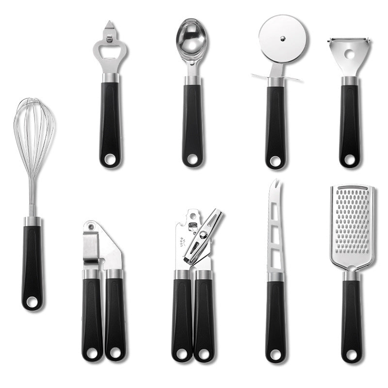 Creative Stainless Steel Kitchen Utensils With Durable Plastic Handles