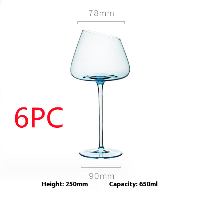 Crystal Goblet In Klein Blue For Elegant Beverage Serving