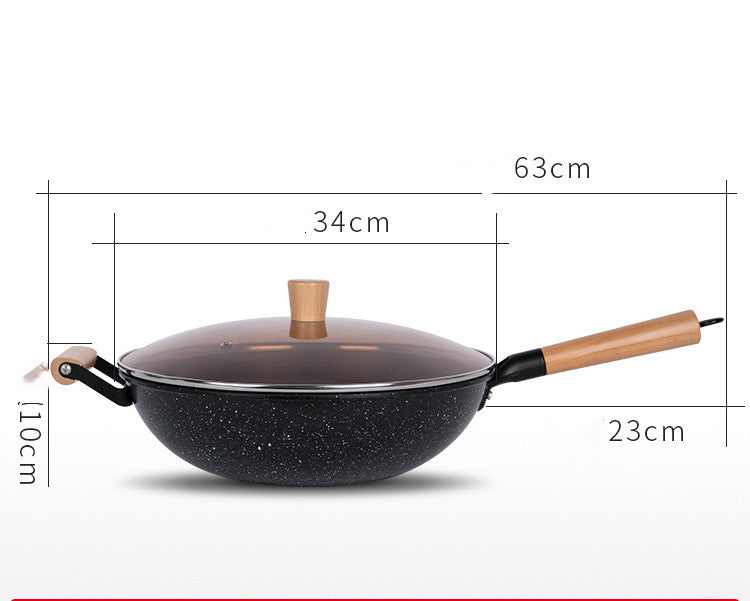 Non Stick Frying Pan With Lid Color Box Packaging Cookware