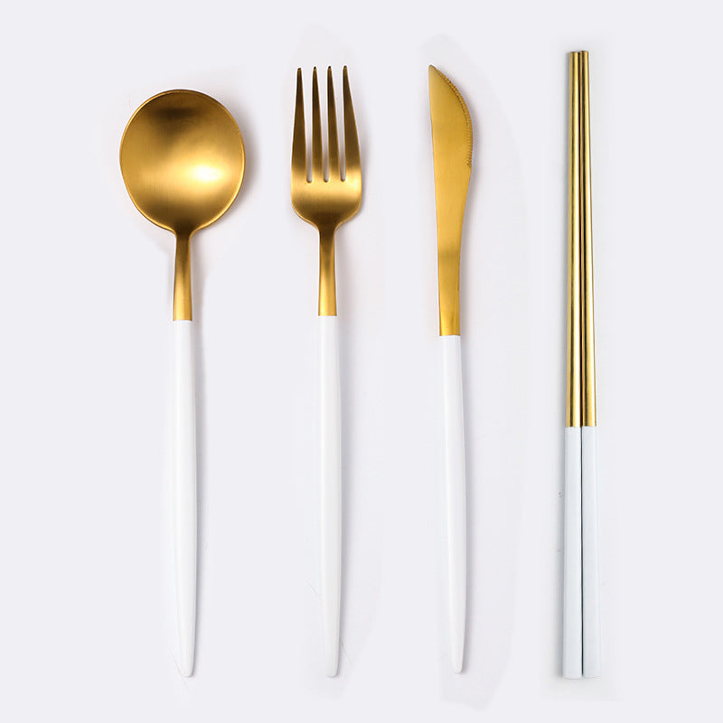 Stainless Steel Cutlery Spoon Set Household Dining Utensils
