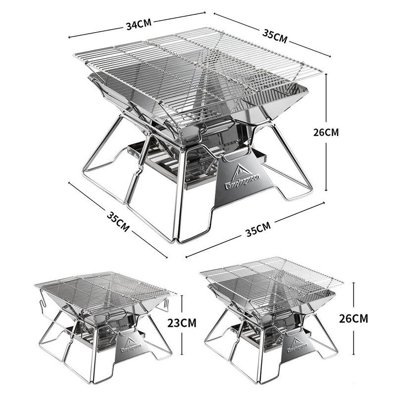 Foldable BBQ Grill Burner For Camping And Outdoor Cooking Use