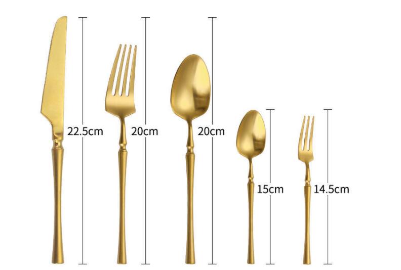 5 Piece 304 Stainless Steel Western Cutlery Set For Dining Use