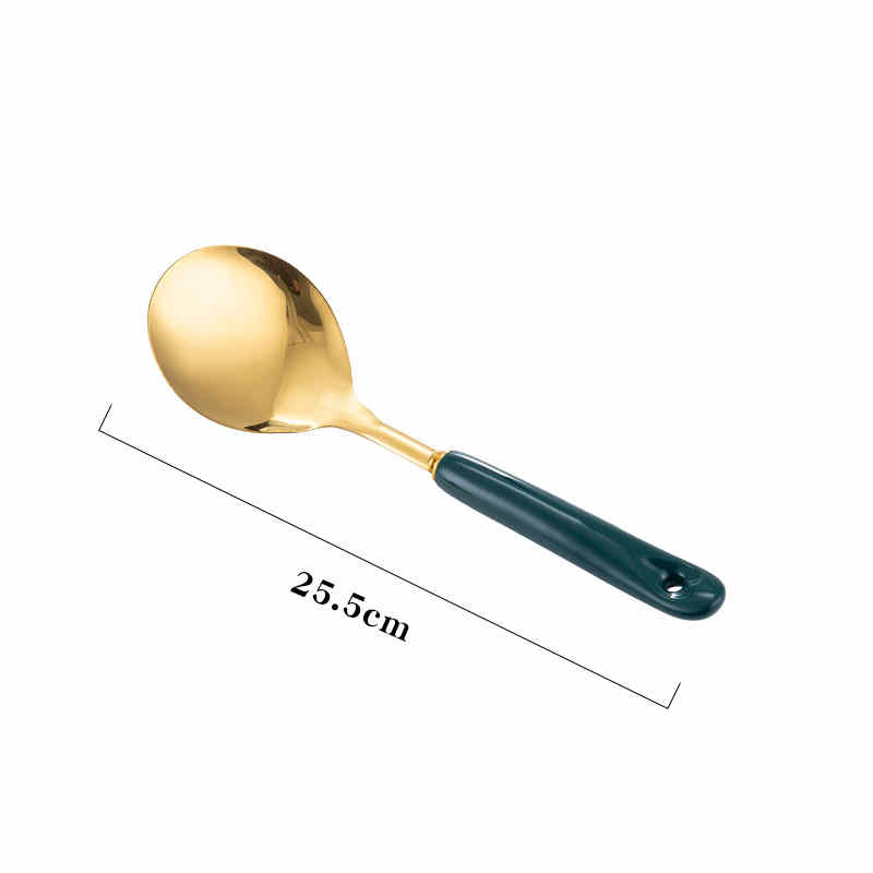 Nordic Stainless Steel Spatula With Elegant Ceramic Handle