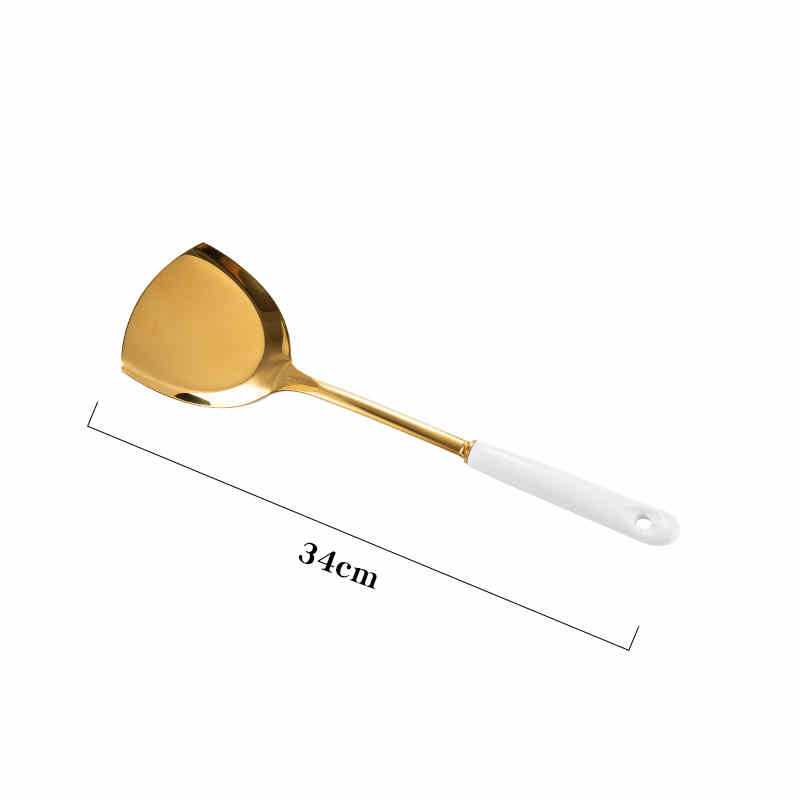 Nordic Stainless Steel Spatula With Elegant Ceramic Handle