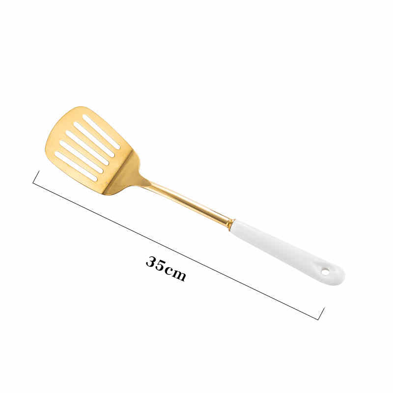Nordic Stainless Steel Spatula With Elegant Ceramic Handle