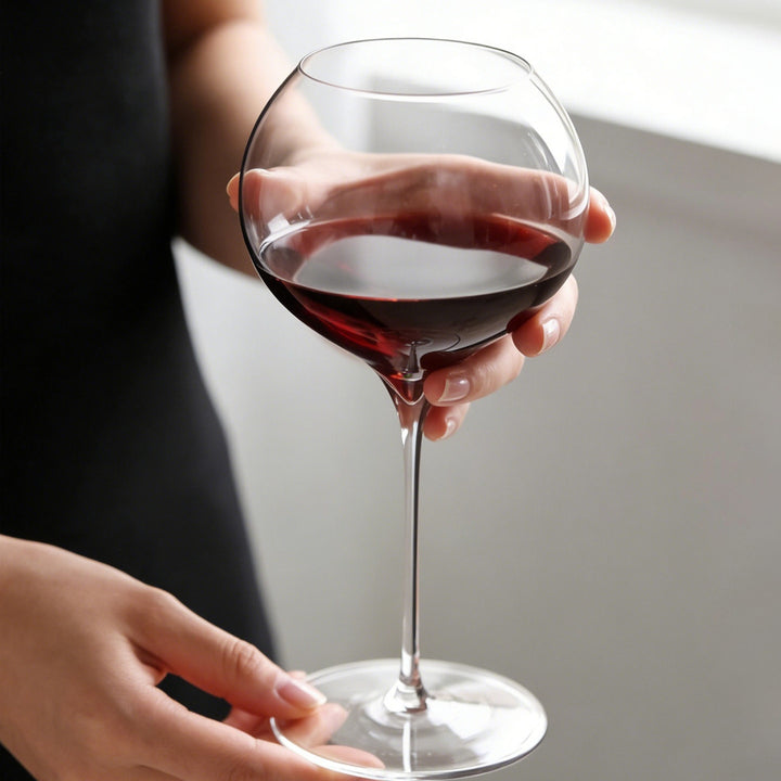 Lead Free Crystal Wide Bowl Glass For Elegant Beverage Serving