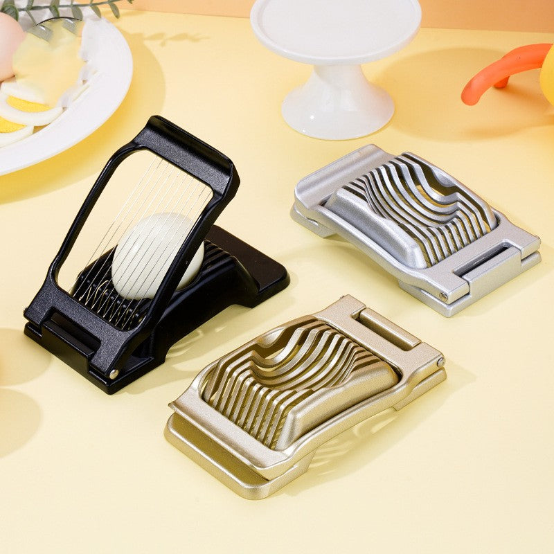 Multifunctional Aluminum Alloy Egg Cutter Kitchen Gadget For Easy Slicing