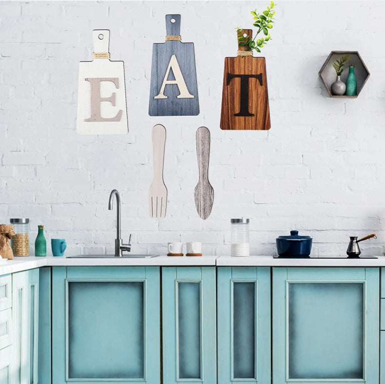 Wooden Farmhouse Kitchen Hanging Decoration Pendant For Home Decor