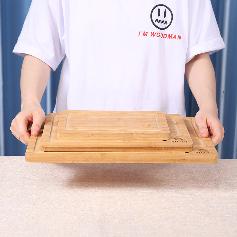 Bamboo Cutting Board With Juice Groove For Kitchen Use