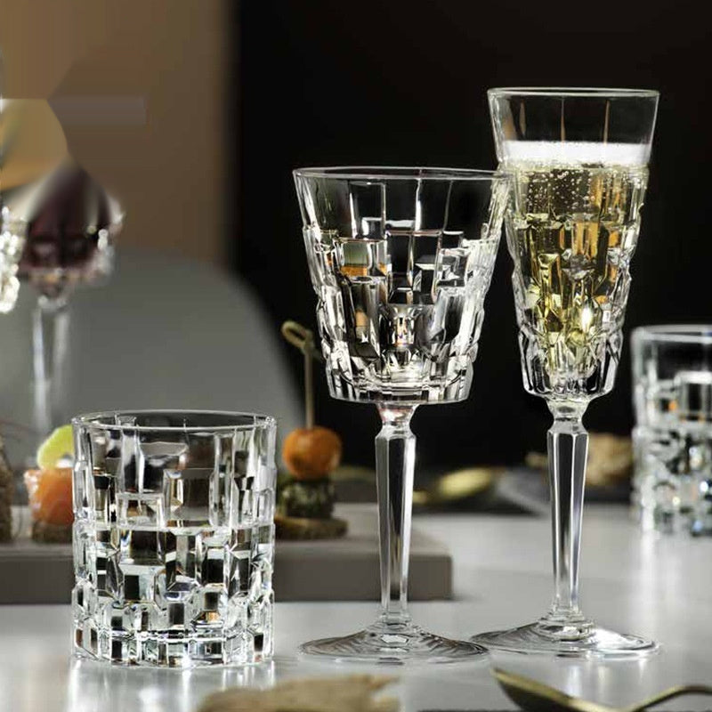 Crystal Glassware Set For Elegant Home Dining And Serving
