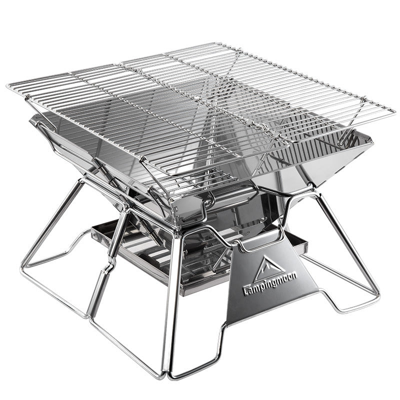 Foldable BBQ Grill Burner For Camping And Outdoor Cooking Use
