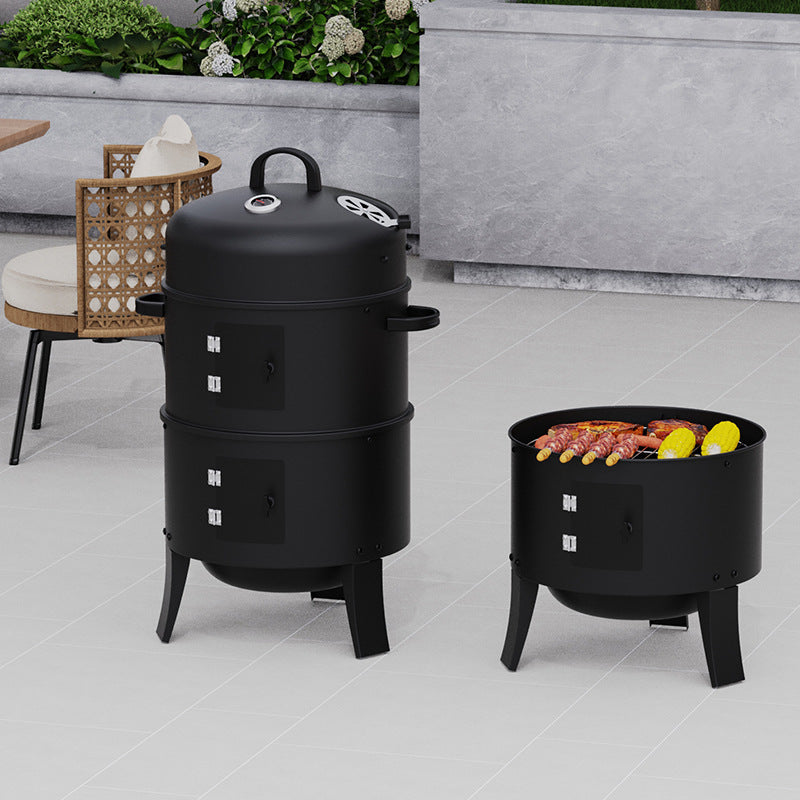 3 In 1 Outdoor Smoker And BBQ Grill For Cooking Use