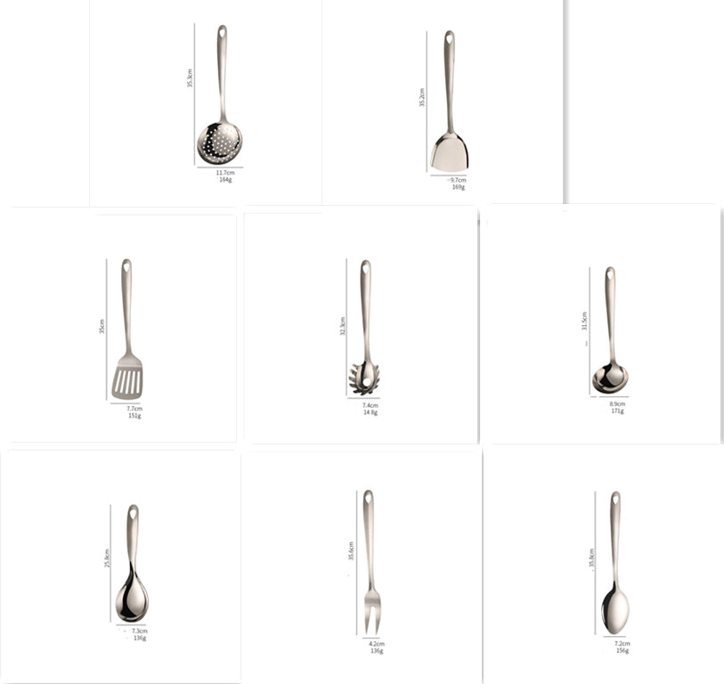 Thickened 430 Stainless Steel Kitchen Utensil Cooking Tool Set