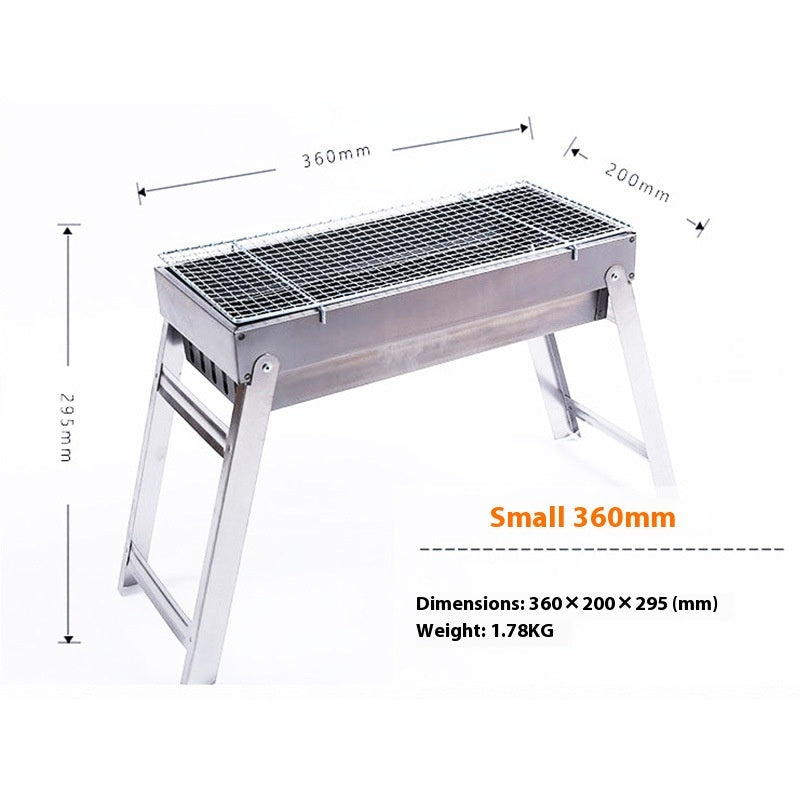 Portable Folding Charcoal BBQ Grill For Outdoor Cooking Use