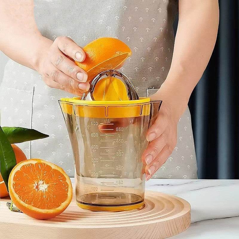 Manual Kitchen Juicer With Measuring Scale Gadget For Fruit Extraction