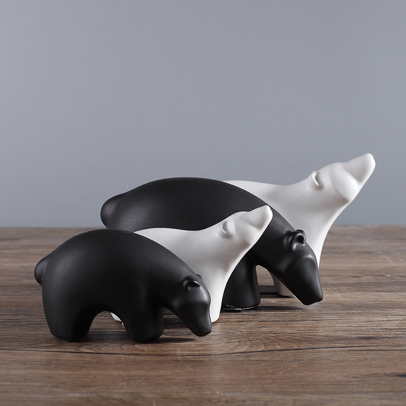 Soft Home Decoration Small Animal Figurine For Interior Display
