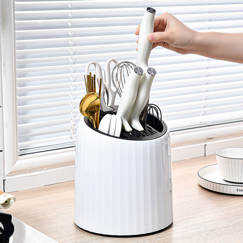 Multifunctional Rotating Kitchen Storage And Draining Rack Holder
