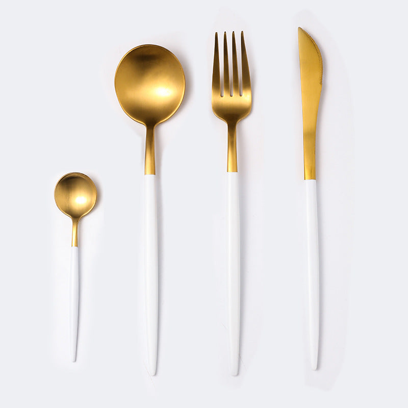 Stainless Steel Cutlery Spoon Set Household Dining Utensils