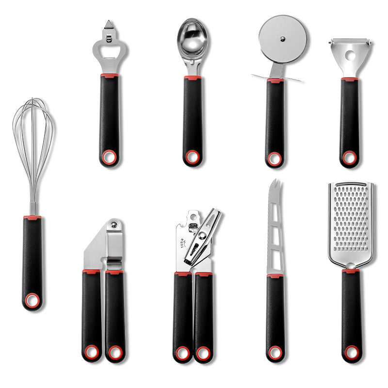Creative Stainless Steel Kitchen Utensils With Durable Plastic Handles
