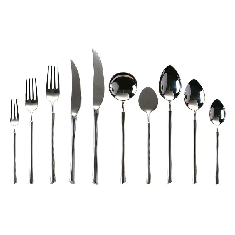 Silver Stainless Steel Western Cutlery Set Household Dining Set