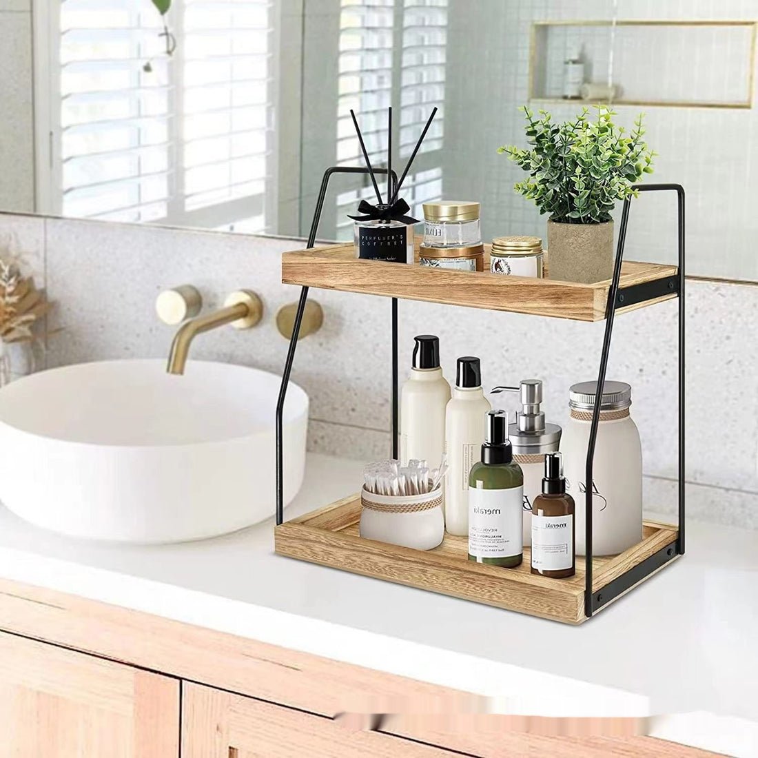 Wooden Kitchen Seasoning Storage Rack Organizer For Spices And Condiments