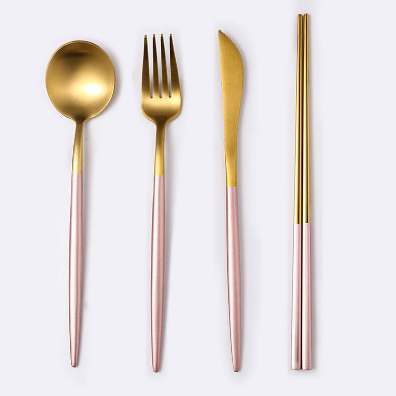 Stainless Steel Cutlery Spoon Set Household Dining Utensils