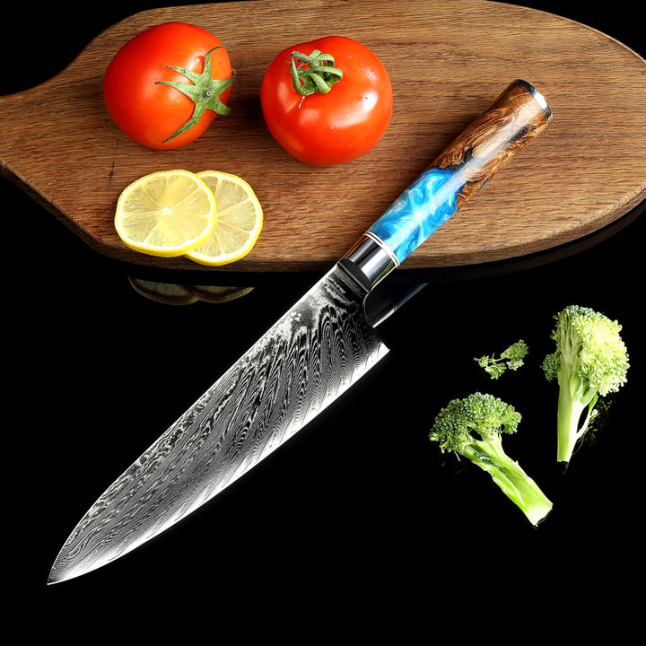Patterned Kitchen Knife Decorative Stainless Steel Cooking Knife