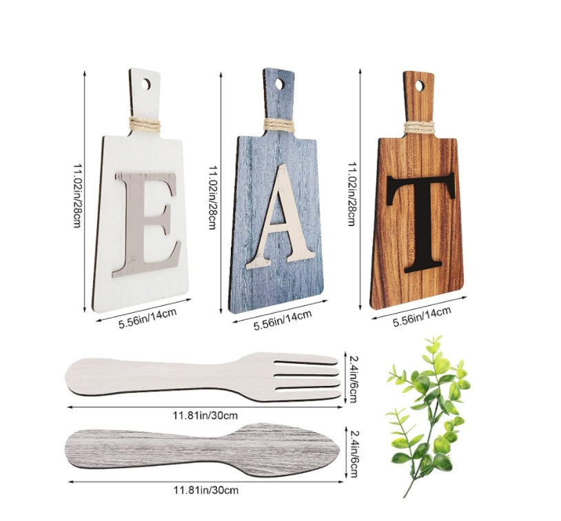 Wooden Farmhouse Kitchen Hanging Decoration Pendant For Home Decor
